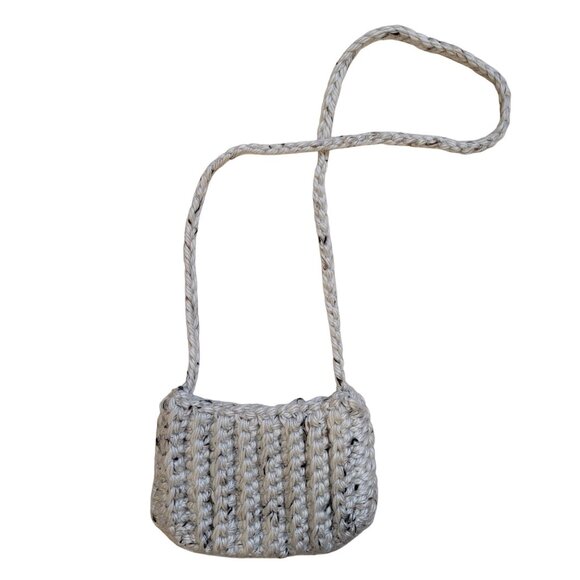 Nikita Naomi Handbags - Handmade Tan with Specks Crochet Mini Shoulder Bag by Nikita Naomi